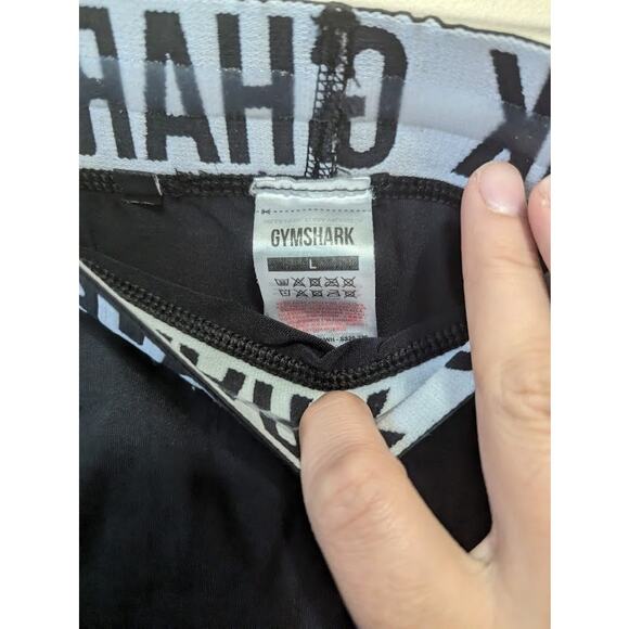 Gymshark Leggings Women Large Long Black Seamless Athletic Workout Gym - Picture 2 of 5